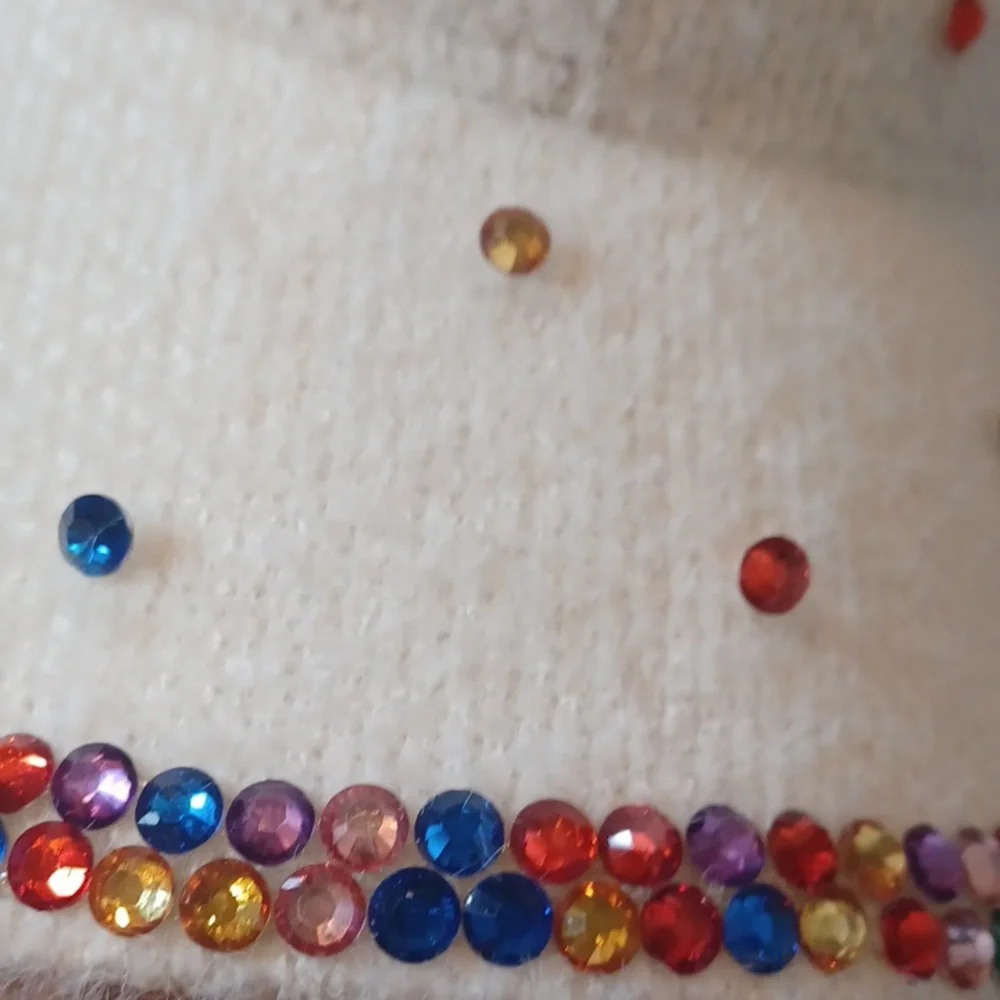 Rare Multi-Colored Rhinestone Teddy Bear Adjustable Hat - Picture 4 of 8